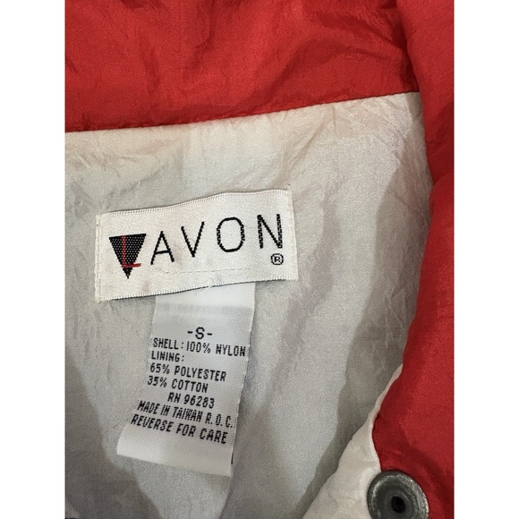 Vtg 90s Lavon Color block Windbreaker Jacket Nylon Sz Small Retro Sport Red Blue - Picture 8 of 11